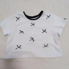 【サイズS】repipi armario◇リボン付きクロップド丈Tシャツのサムネイル