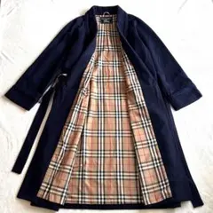 Burberrys バーバリー ガウンコート L ノバチェック カシミヤ混