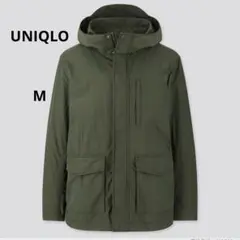 【美品】ユニクロ　裏ジャージフィールドパーカー　グリーン　M
