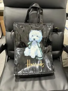 Harrods ハロッズ トートバッグ 犬柄 ブラックのサムネイル