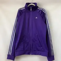adidas アディダス　ジャージ　ジップアップジャケット　紫色　レディース　L