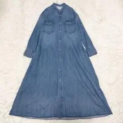 Lee チャオパニックティピー　ロング　マキシ　デニム　シャツ　フレアワンピース