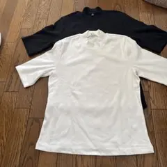 新品☆UNIQLO白・黒 五分袖Tシャツセット