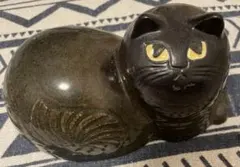 黒猫の鏡／昭和レトロ。【可愛らしい掛け鏡となります】。 - メルカリ