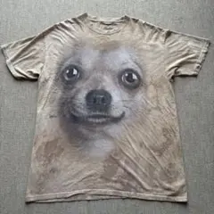 THE MOUNTAIN 犬の顔プリント Tシャツ 2XL
