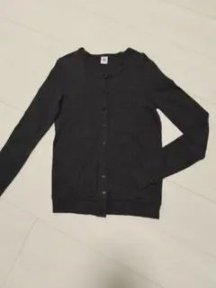 PETIT BATEAU クルーネックカーディガン グチャコールグレー Sのサムネイル