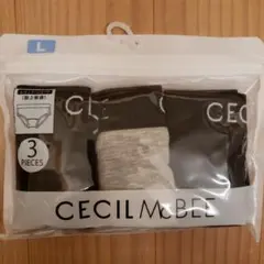 新品　セシルマクビー　ショーツ　L　3枚セット　ロゴ