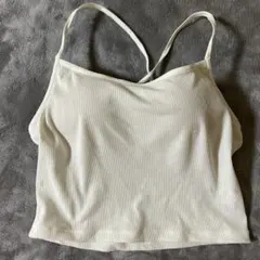 GU ブラフィール 2wayクロップドブラトップキャミソール ‎白