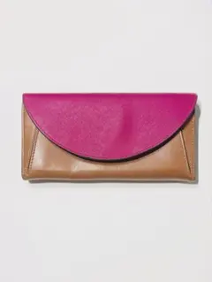 MARNI マルニ 長財布 バイカラー ピンクxブラウンのサムネイル
