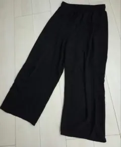 しまむら レーヨン100% 涼しい生地 ブラック ズボン パンツ L