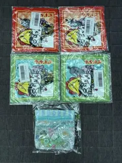 サンサンキッズtv ハンカチセット 4枚入り シャカシャカポシェット付き