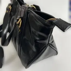 美品ZARAショルダーゴールド金具 バッグ ブラック