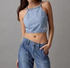 Calvin Klein jeans　デニム　タイバック　編み上げ　タグ付き　Sのサムネイル