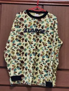 美品・XLARGE カモフラージュ柄 ロングTシャツ Lサイズ