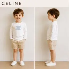 CELINE トリオンフ刺繍 長袖Tシャツ 100のサムネイル