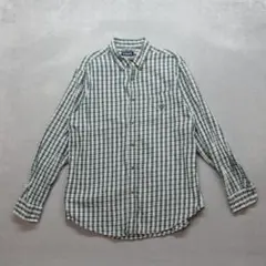 CHAPS RALPH LAUREN 美品 A0880 ライトネルシャツ L 緑