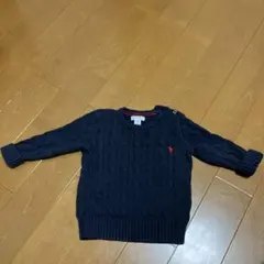 Ralph Lauren ネイビー ケーブル編みセーター 26M