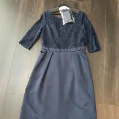 美品☆きれいめネイビー レース パーティードレス