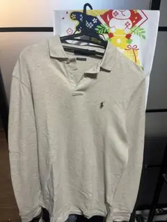 POLO RALPH LAUREN ベージュポロシャツ 長袖M