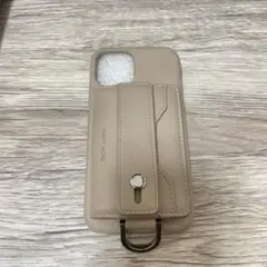 iPhone12/12Pro ケース ベージュ カードケース付き
