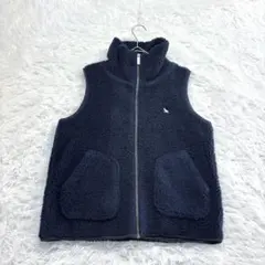 エディーバウアー フリースベスト フルジップ スタンドカラー 刺繍 ゴルフ 秋冬