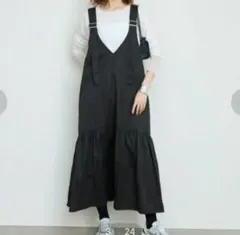 スローブイエナ　ジャンパースカート　カーキ