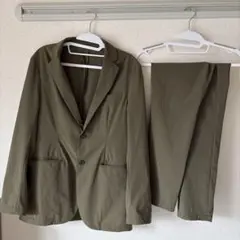 カ*ミ様 美品 coen セットアップ ナイロンPUストレッチ 手洗い可 グリーのサムネイル