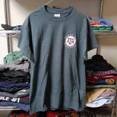 90sGILDANヴィンテージＳ野球テキサスグレーtシャツUSA直輸入メンズ古着