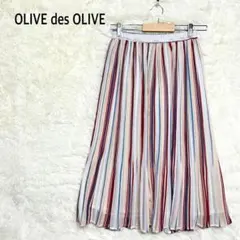 オリーブデオリーブ　プリーツスカート　ウエストゴム　アコーディオン　Mサイズ