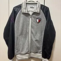 adidas ジップアップジャケット グレー/黒