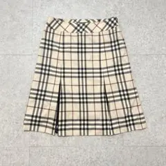 BURBERRY LONDONノバチェック プリーツスカート ウール 36 膝丈 - メルカリ