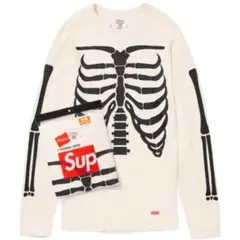 Supreme x Hanes Bones Thermal Crew White