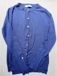 ZARA 金ボタンニットカーディガン　S ネイビー