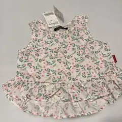 【新品未使用】moujonjon 花柄フリルトップス