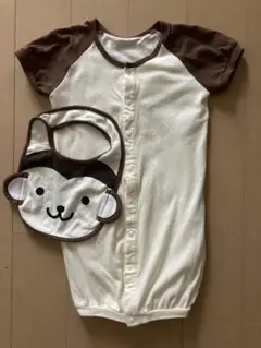 美品　コムサイズム70~80cmロンパース　スタイセット