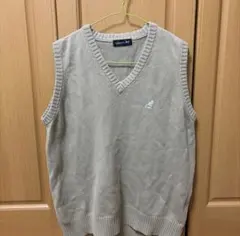 【カンゴール KANGOL】ベージュ Vネック ニットベスト