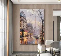 絵画　大澤喜一　エッフェル塔の見える風景 絵画 大澤喜一 エッフェル塔の見える風景 絵画 大澤喜一