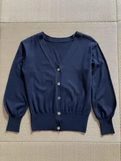 Spick&Span ネイビー ウールカーディガン