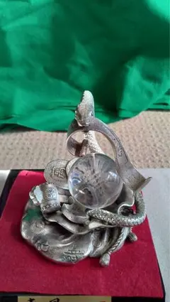 青銅製置物　龍王　ガラス玉付　左向き　大森孝志作 楽天市場】大森孝志の通販