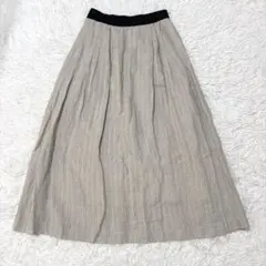 【新品】かぐれ（kagure）　リネンストライプタックスカートのサムネイル