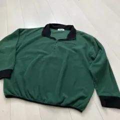 CODDERR ハーフジップ グリーンビックシルエッスウェット 裏毛　フリー