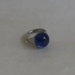 washi ring 大サイズ　ブルー　カボション