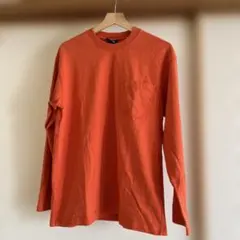 【THE NORTH FACE】長袖Tシャツ ロンT オレンジMコットン100%