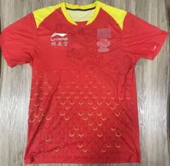 LI-NING 卓球 ウェア レッド イエロー