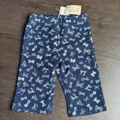 セラフ ズボン サイズ100 リボン柄長ズボン ネイビー パンツ 新品未使用