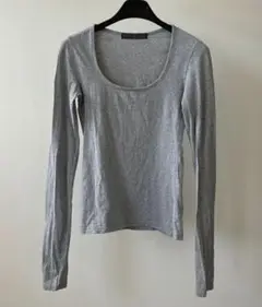 グレー 長袖 Tシャツ フィットタイプ