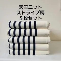 天竺ニット ストライプ柄５枚セット
