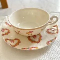 Rare Time ラレタイム　コーヒーカップ＆ソーサー　ハート柄