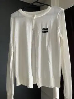 ホワイトカーディガン 長袖