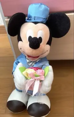 ミッキーマウス ぬいぐるみ 青いスーツ